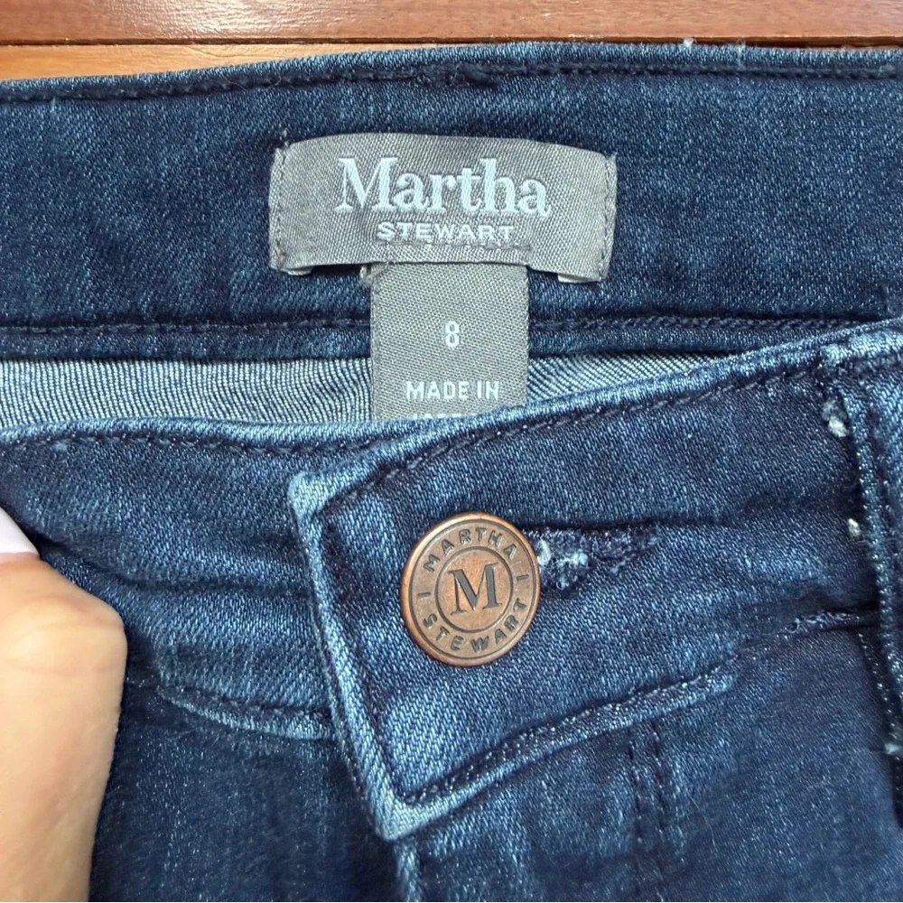 Martha Stewart Patchwork Textured Skinny Casual Jeans - Picture 5 of 10